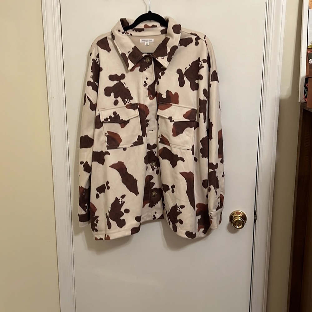 Cow print “jacket”